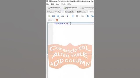 Comando DDL Alter Table Add Column SQLite #sqlite #sqlite3 #ddl #sql #basededatos
