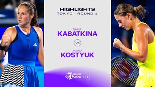 Daria Kasatkina vs. Marta Kostyuk | 2023 Tokyo Round 1 | WTA Match Highlights