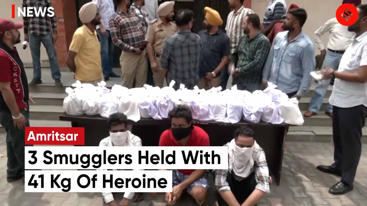 Punjab Police Arrest 3 Smugglers With 41 Kg Of Heroine In Amritsar