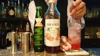 【ブラッドオレンジジンジャー】【毎日カクテルチャレンジ】モナンのシロップは色んな種類があって面白い♪