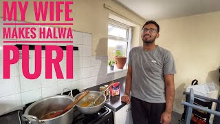 My Wife makes Halwa Puri for Breakfast 🍳 || Shopping 🛍️ in Costco || Life in Uk 🇬🇧