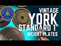 York standard 1 weight plate guide  vintage classic weights