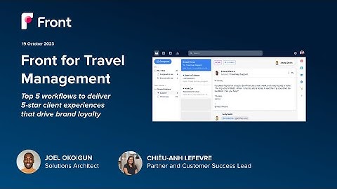 Product Demo: Front for Travel Management