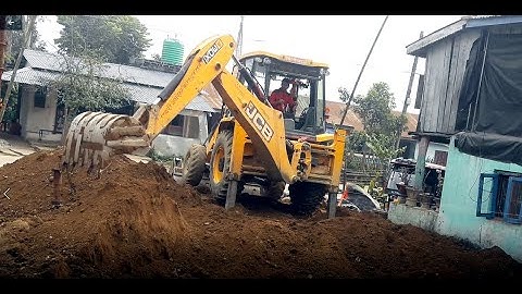 JCB Backhoe Loader Making Home Foundation - JCB DOZER VIDEO