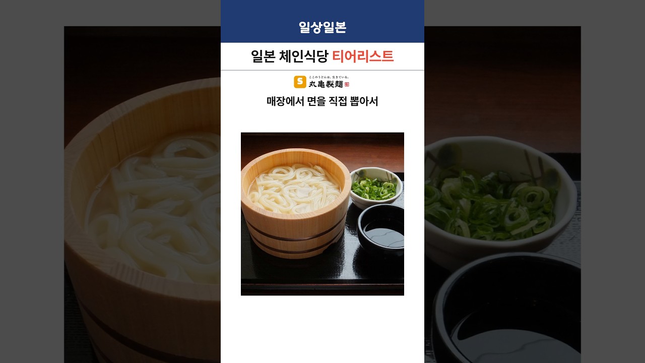 일본 체인식당 티어리스트 1탄