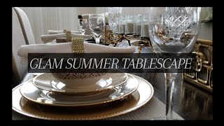 GLAM SUMMER TABLESCAPE | GOLD, WHITE AND CREAM