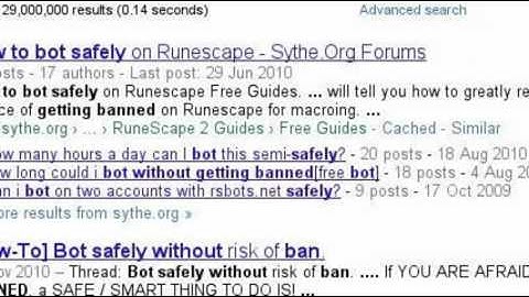 How to get THE BEST FREE Runescape bot and how to use it search story