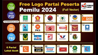 Free 23 Logo Partai Peserta Pemilu 2024 Full Vector (CDR PSD PNG JPG)
