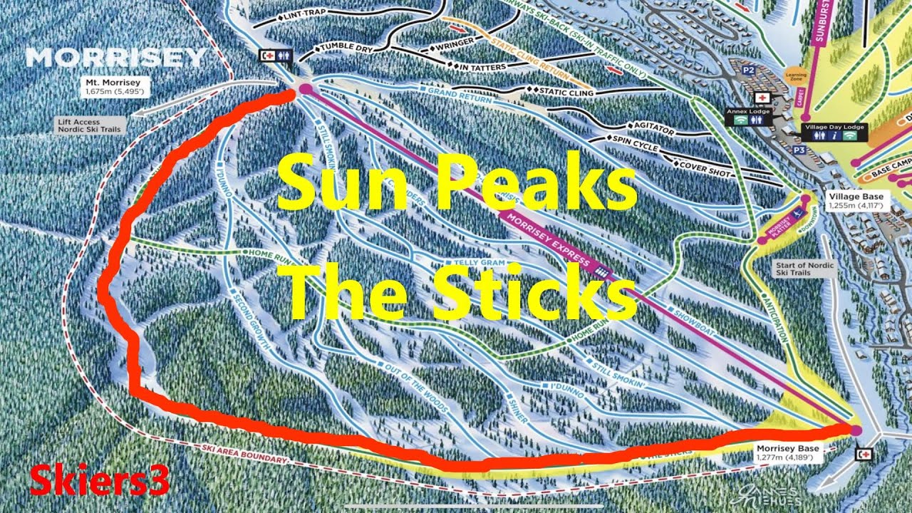 Sun Peaks, Skiing The Sticks, Easy Green Run