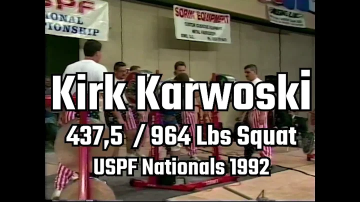 Kirk Karwoski | 437,5 kg 964 lbs Squat in 1992