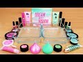 Pink vs Mint - Mixing Makeup Eyeshadow Into Slime! Special Series 74 Satisfying Slime Video