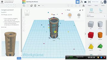 TinkerCAD "Basic Module 1": Learning the Moves