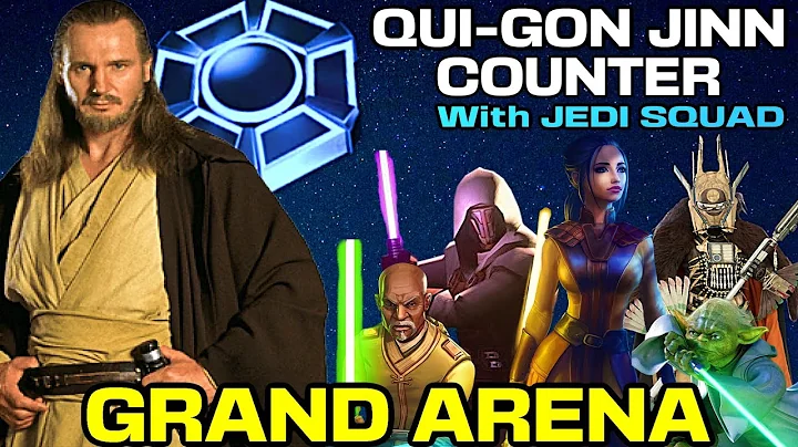 QUI-GON JINN OMICRON COUNTER w/JEDI SQUAD - SWGOH GAC