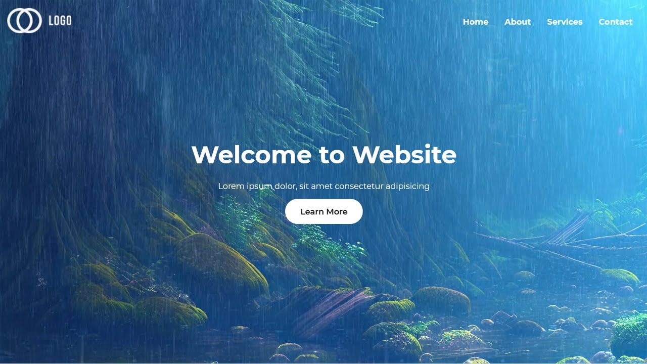Responsive Homepage with Video Background - YouTube