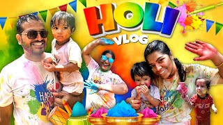 Myra First Holi Celebration Holi Celebration With Family