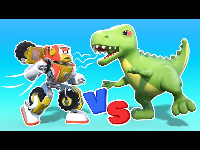 Tiranossauro Rex + Therizinossauro 🦖 Jogo de Dinossauro Robô 🦖 Dinossauro  Desenho 