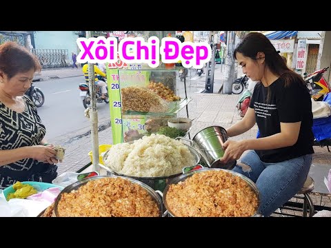 Video Chị Đẹp Bán Xôi Bát Bửu Ngon Như Nhà Nấu hút khách... - youtube