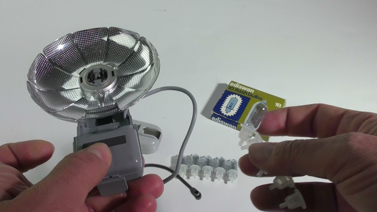 Flash Zeiss Ikon Ikoblitz 6 + ediswan flash bulbs funzionamento