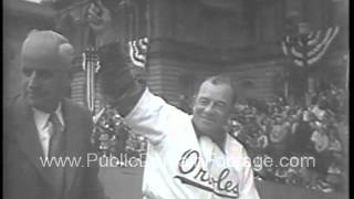 Baseball returns to Baltimore in 1954  - The Baltimore Orioles parade archival footage