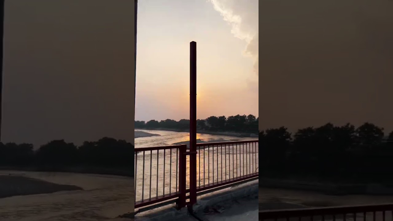 Video thumbnail: #shortsvideo #travelindia #travel #shortsyoutube #reels #sunsetview #gangariver #riversofindia #gold