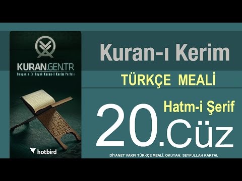 Türkçe Kurani Kerim Meali, 20 Cüz, Diyanet vakfı, Hatim, Kuran.gen.tr