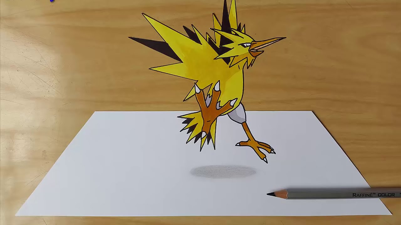 Como Desenhar o Zapdos - Desenhando Pokemon Lendário, Como Desenhar o  Zapdos - Desenhando Pokemon Lendário. . Canal no :   Obrigado por  assistirem!, By Arte Sublime