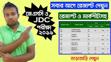 JSC Exam Result 2019 | JDC Dakhil Exam Result 2019 | How To Get JSC JDC Result with Marksheet