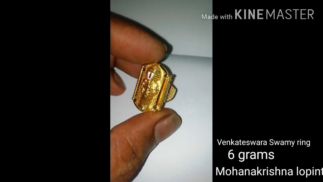 5 grams vajrakiritam Venkateswara Swamy Rings 916gold@mohanakrishnalopinti  - YouTube