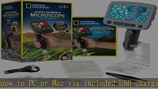 NATIONAL GEOGRAPHIC Digital Microscope for Kids – 40-Piece Handheld Microscope, Lightweight, Portab