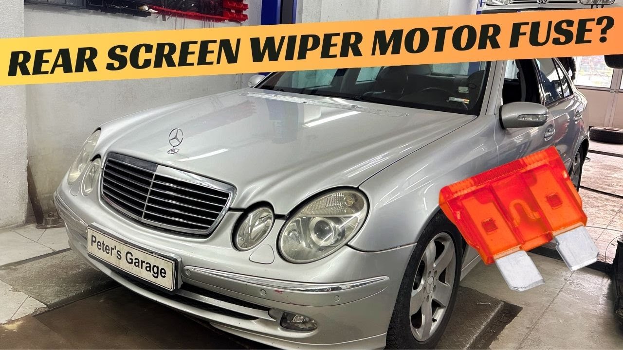 Mercedes W211 Rear Screen Wiper Motor fuse relay location replacement  E200 E220 E270 E280 E320
