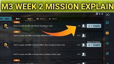 BGMI WEEK 2 M3 ROYAL PASS MISSION EXPLAIN || PUBG MOBILE M3 RP WEEK 2 MISSION EXPLAIN