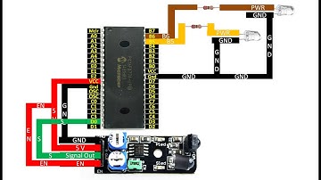 PIC16F877A interface Keyes KY-032 IR obstacle detection module.
