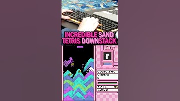 Incredible Sand Tetris Downstack #shorts #tetris