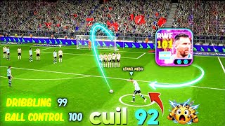 The is leonela messi dribbling +99 😲 this is Curl +92 😱🔥 in efootball _2026 mobile 