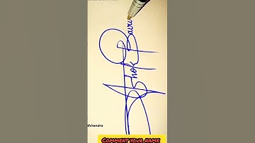 how to draw a signature like a billionaire comment your name signature style #shorts