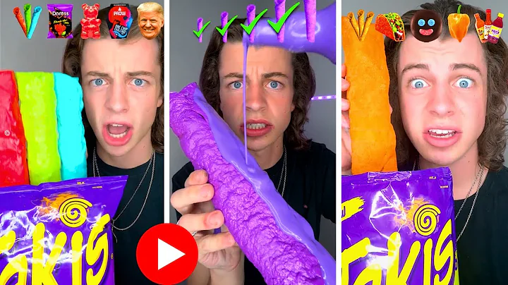 Giant Takis ASMR **LUKEDIDTHAT** Extreme Giant SPICY Food (Compilation)