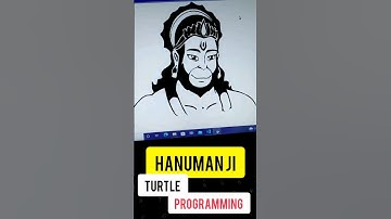 Hanuman ji drawing in turtle python |#python #turtle #viral #trendi