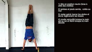 back to wall handstand marching