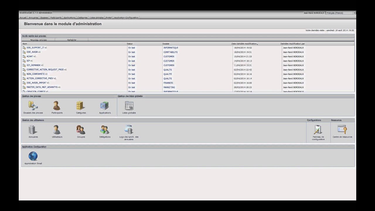 Logiciel BPM par WorkflowGen - Affichage des Données Communes aux ...
