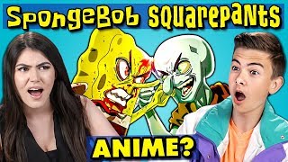 Teens React To SpongeBob Anime Trilogy