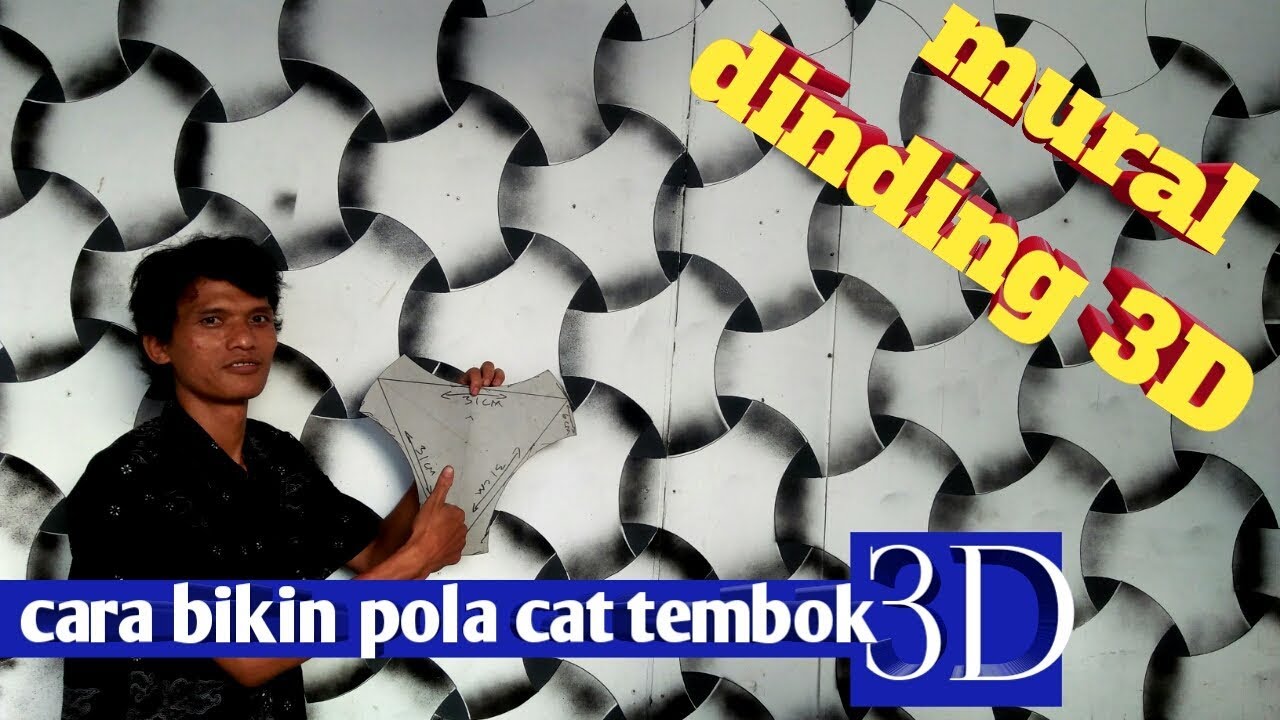 tutorial cat  tembok  3d  3d  wall painting YouTube