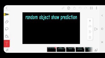 random object show prediction