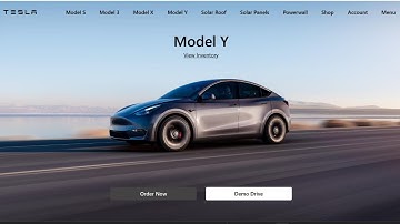 How to Create Tesla Website Design Using HTML & CSS | Tesla Home Page Design