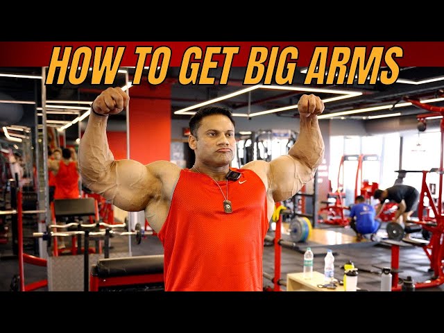 Biceps & Triceps Workout for Bigger Arms & How To Train For Mass -Narender Yadav class=