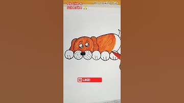 Doggy Drawing 😍😁Step By Step Dog Drawing #shorts #drawing #howtodraw #drawingforkids #trending