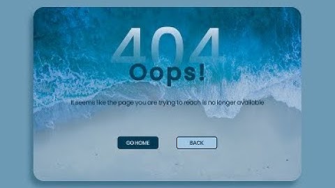 Daily UI Challenge 008: 404 Error Page