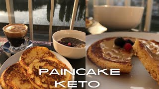 بانكيك كيتو paincake keto فطور صباح صحي بدون سكر و بدون غلوتين لمرضى السكري و حمية الكيتو