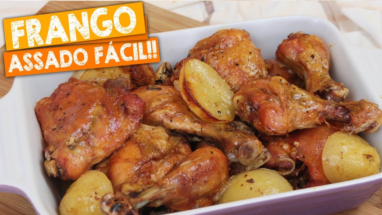 FRANGO ASSADO COM BATATAS | COXA E SOBRECOXA | Nandu Andrade