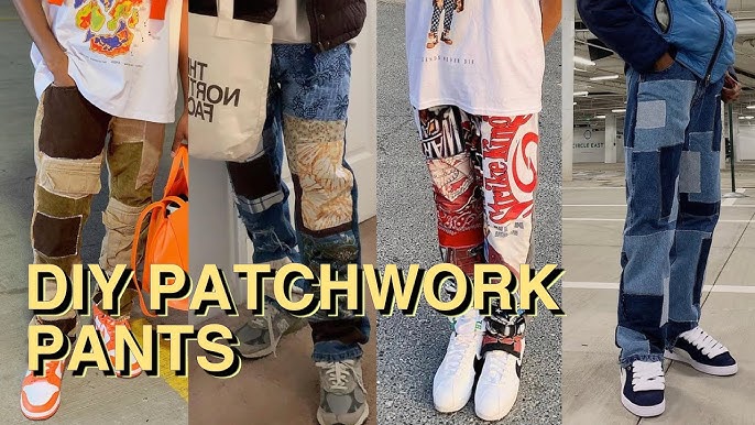 DIY, Custom Jaded Man TAPESTRY PATCH Denim Jeans