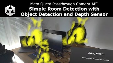 Meta Quest Passthrough Camera API - Room detection with Quest 3 Depth Sensor and Object Detection
